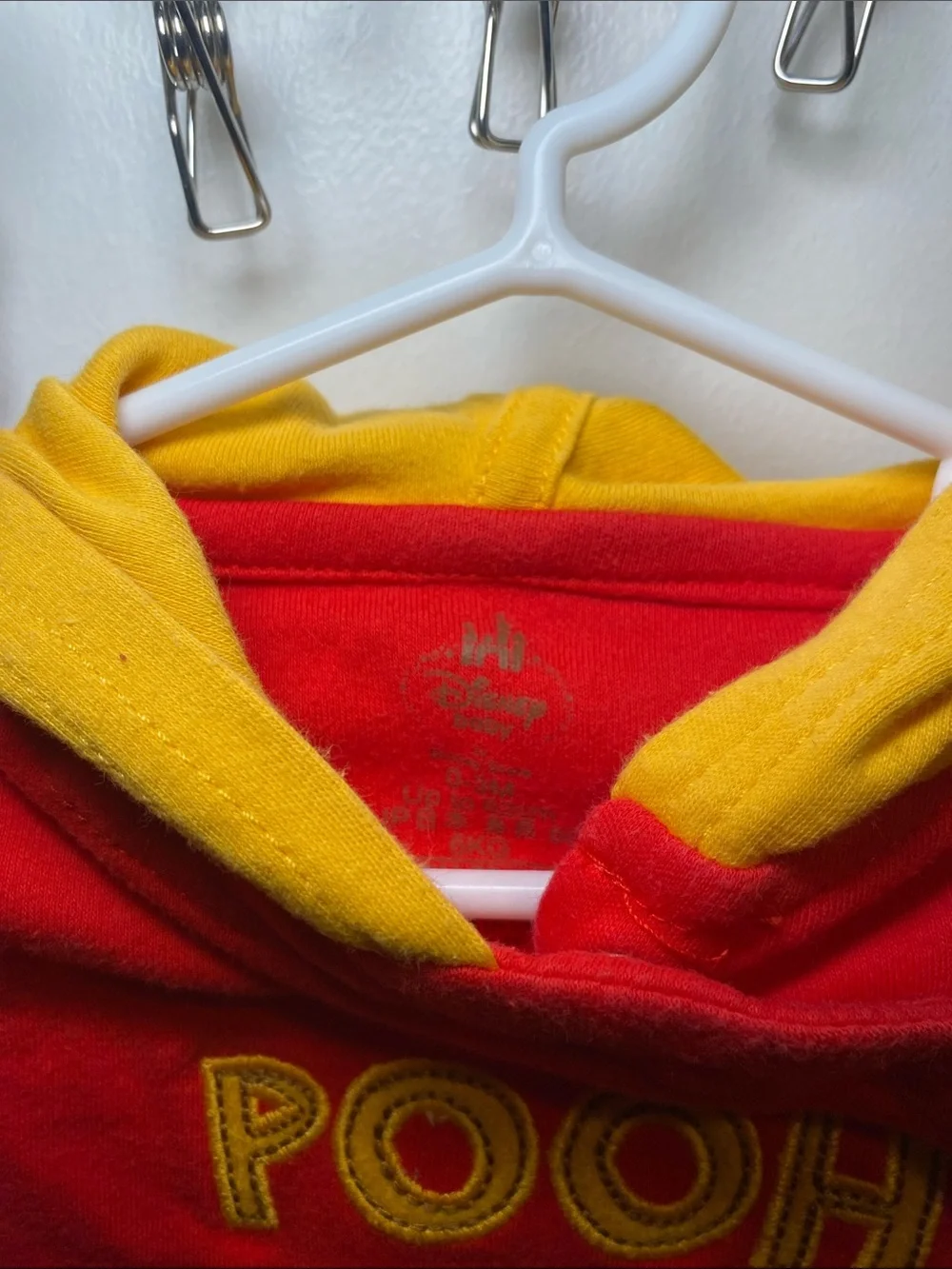 Disney Pooh Red and Yellow Baby One-Piece Bodysuit